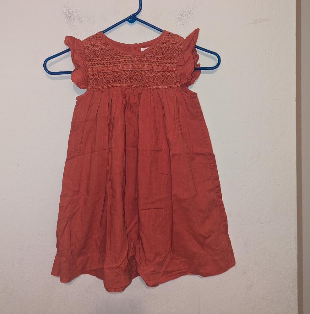 Monoprix Kids Dress Orange/ Reddish Colored Dress Size 6